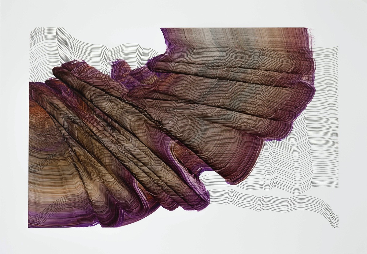 Cassina, 2018, 45 x 64 cm, Tusche, Öl auf Papier