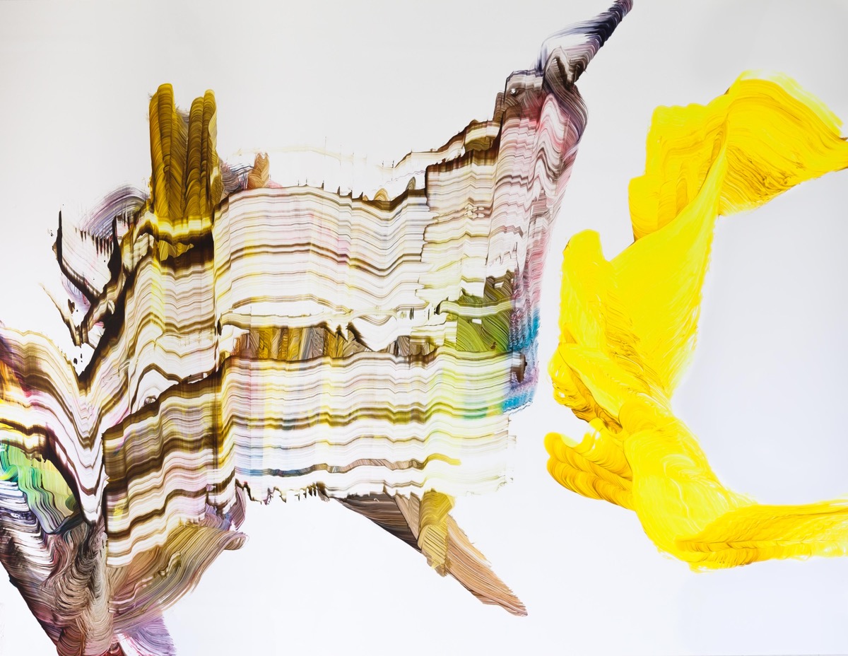 Flirt, 2019, 100 x 130 cm, Öl auf Plexiglas
