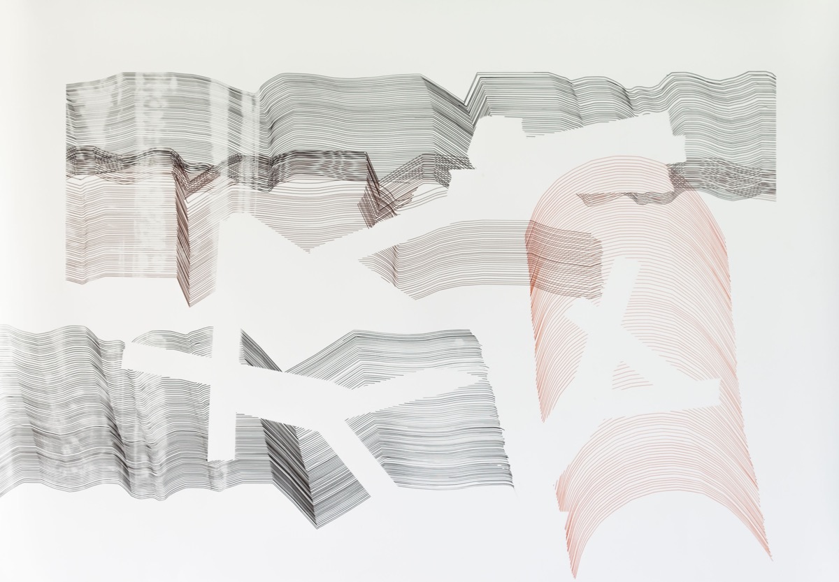 Inside, 2018, 70 x 100 cm, Tusche auf Papier