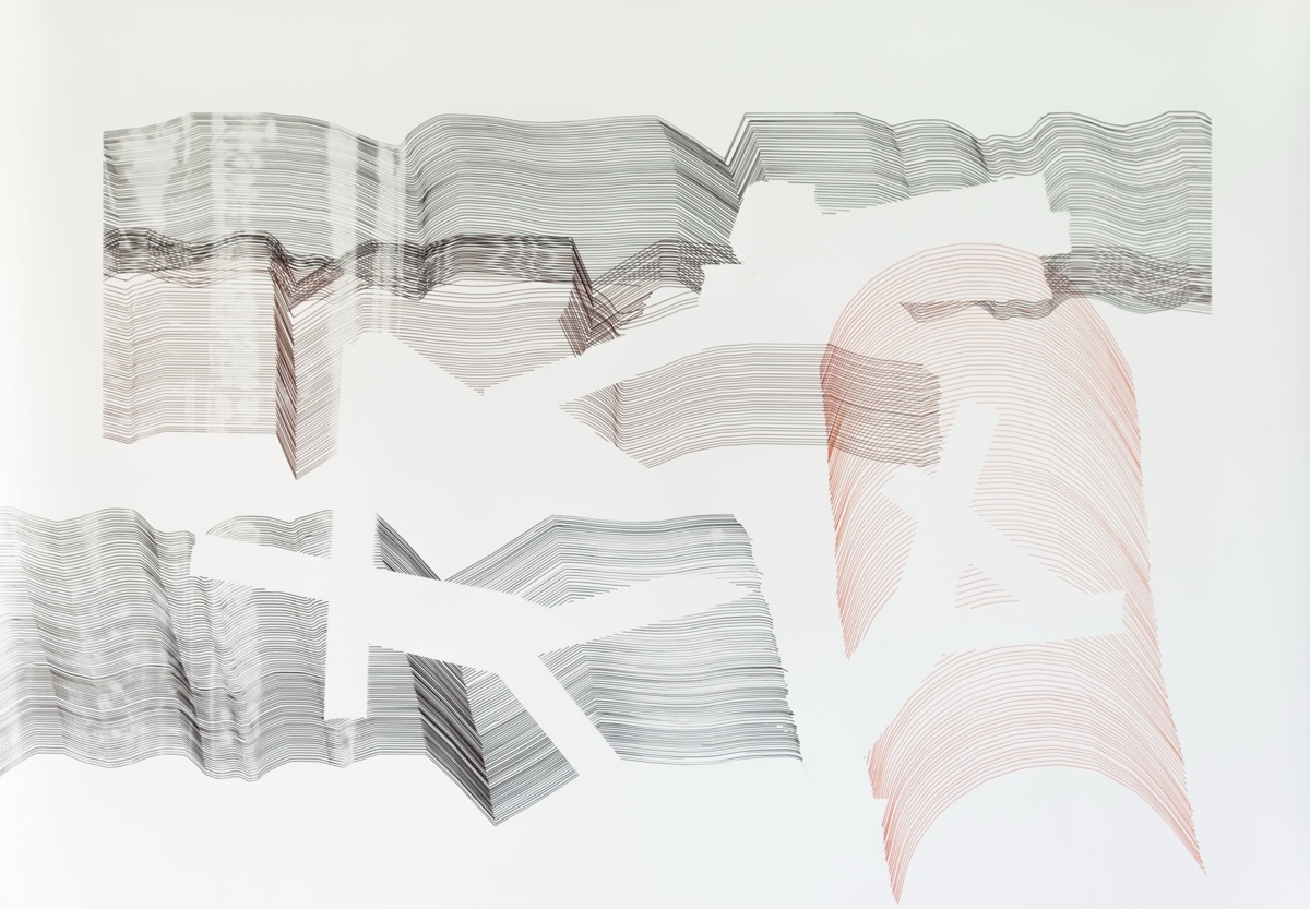 Inside, 2018, 70 x 100 cm, Tusche auf Papier
